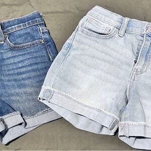 Denim Girls shorts - Blue and Light Blue